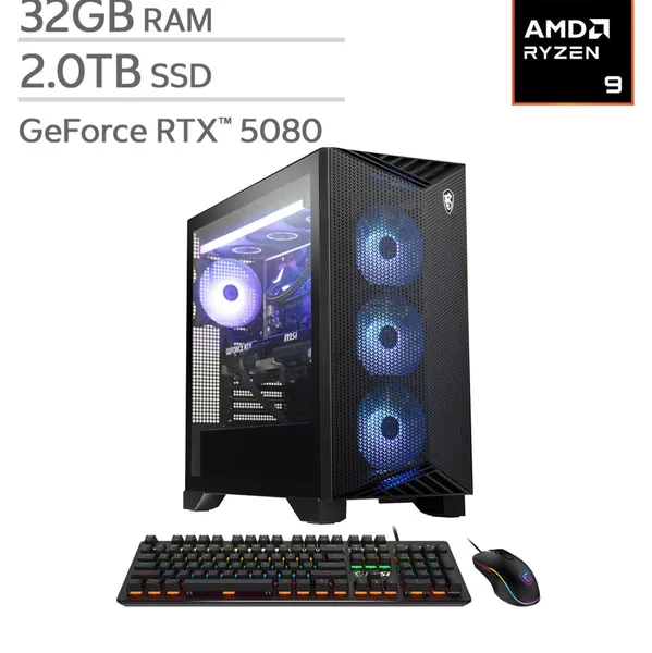 MSI Aegis ZS2 Gaming Desktop (Ryzen 9 9900X, 32GB/2TB, RTX 5080)