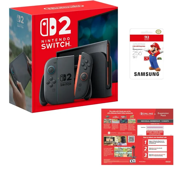 Nintendo Switch 2 Spring Bundle (Console + 256GB microSD + 12mo NSO+)
